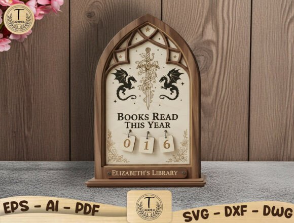 Books Read This Year Laser Cut File SVG