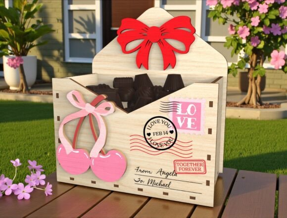 Bow Heart Chocolate Box Laser Cutting for Valentine S Day