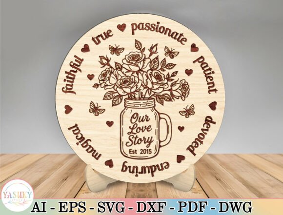 Couple Anniversary Laser Cut File SVG: Valentine S Day Design