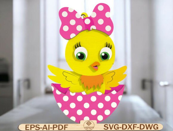 Cute Easter Chick Laser Cut File for Spring Amp Projects