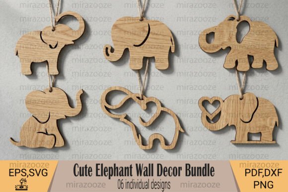 Cute Elephant Wall Decor Bundle: Laser Cutting Design Review