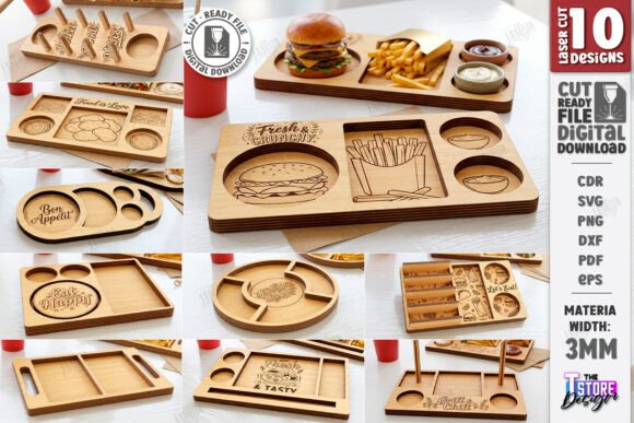Fast Food Serving Tray Laser Cut Bundle Review
