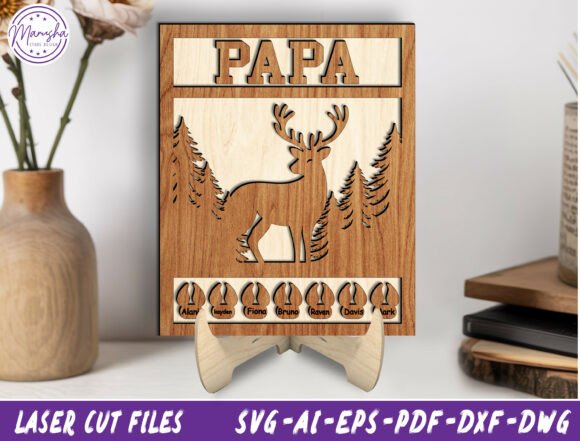 Father S Day Laser Cutting: Papa Deer Forest Design Review