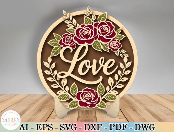 Floral Round Sign Laser Cut File Svg Review