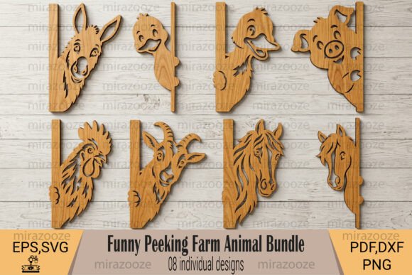 Funny Peeking Farm Animal Bundle: Laser Cutting Wall Decor Review
