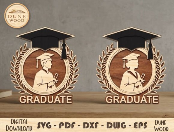 Graduate Plaque Laser Cut File for Other Home Decor and Branding