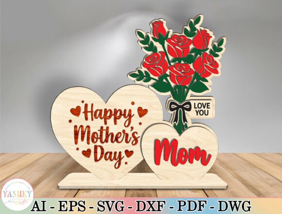 Happy Mother s Day Laser Cut Fìle SVG