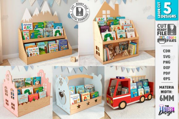 Kids Bookshelf Laser Cut Bundle CNC Review