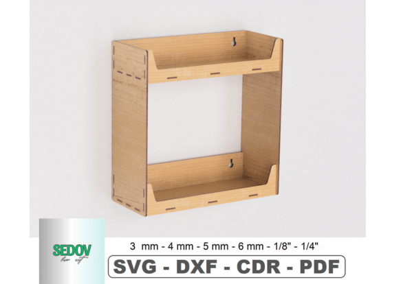 Laser Cut 2 Tiered Wall Trinket Shelf: Laser Cutting and Wall Decor