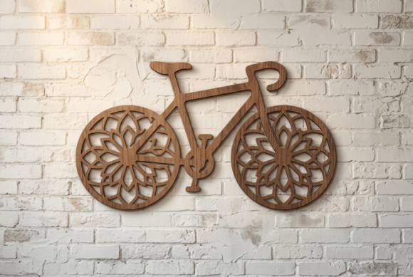 Laser Cut Bicycle Wall Panel SVG for Modern Wall Decor