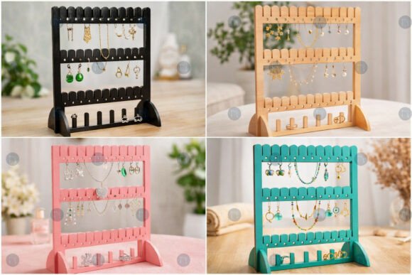 Laser Cut Tabletop Jewellery Stand SVG Review