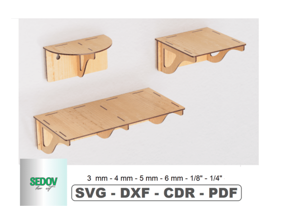Laser Cutting and Wall Decor: Laser Cut Floating Shelves 3 Designs Review