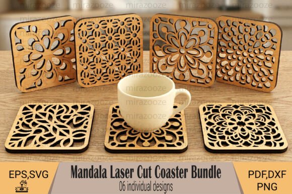 Mandala Laser Cut Coaster Bundle for Other Home Decor