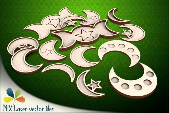 Moon Tray Laser Cut Vector SVG Files for Freebies