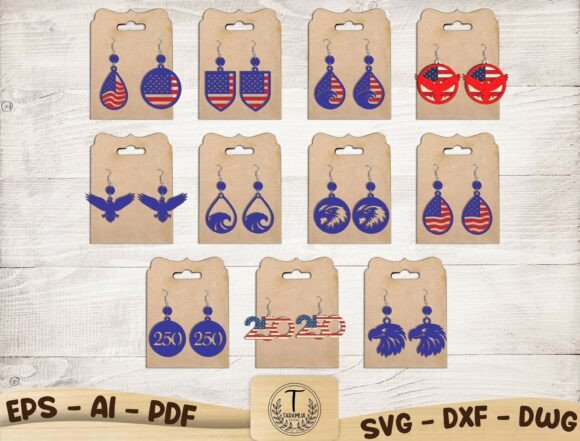 Patriotic Earrings SVG Bundle Review