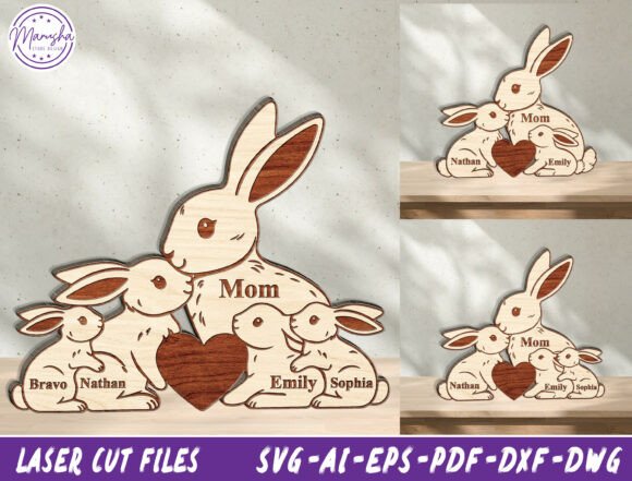 Personalized Bunny Mom Laser Cut File Review