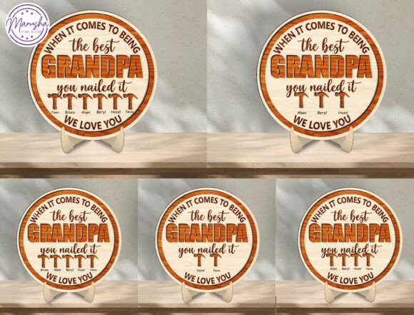 Personalized Grandpa Laser Cut File Svg for Father S Day